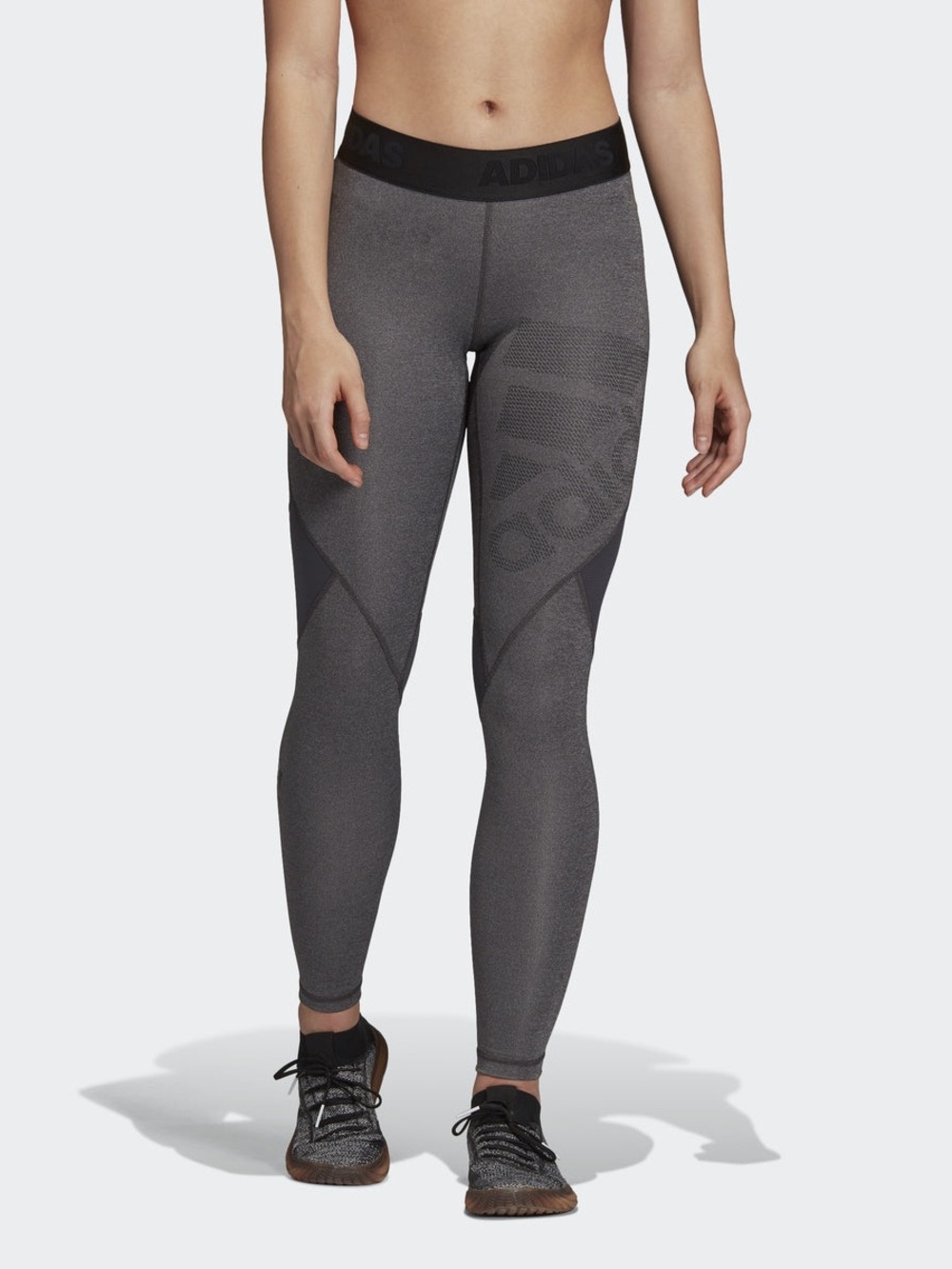 Women's Alphaskin Sport Training Leggings - Dark Grey Heather/Black | Size M